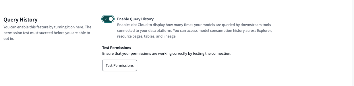 Enable query history in your environment settings. Enable query history in your environment settings.