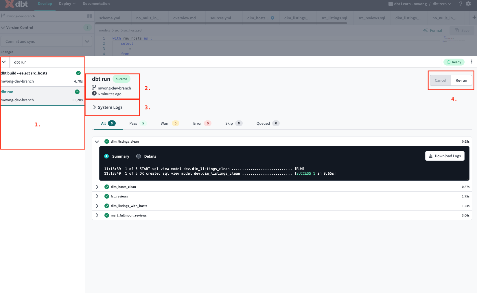 The Invocation History Drawer returns a log and detail of all your dbt Cloud invocations. The Invocation History Drawer returns a log and detail of all your dbt Cloud invocations.