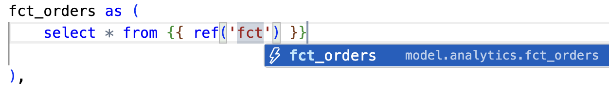 Cross-project ref autocomplete in the dbt Cloud IDE Cross-project ref autocomplete in the dbt Cloud IDE